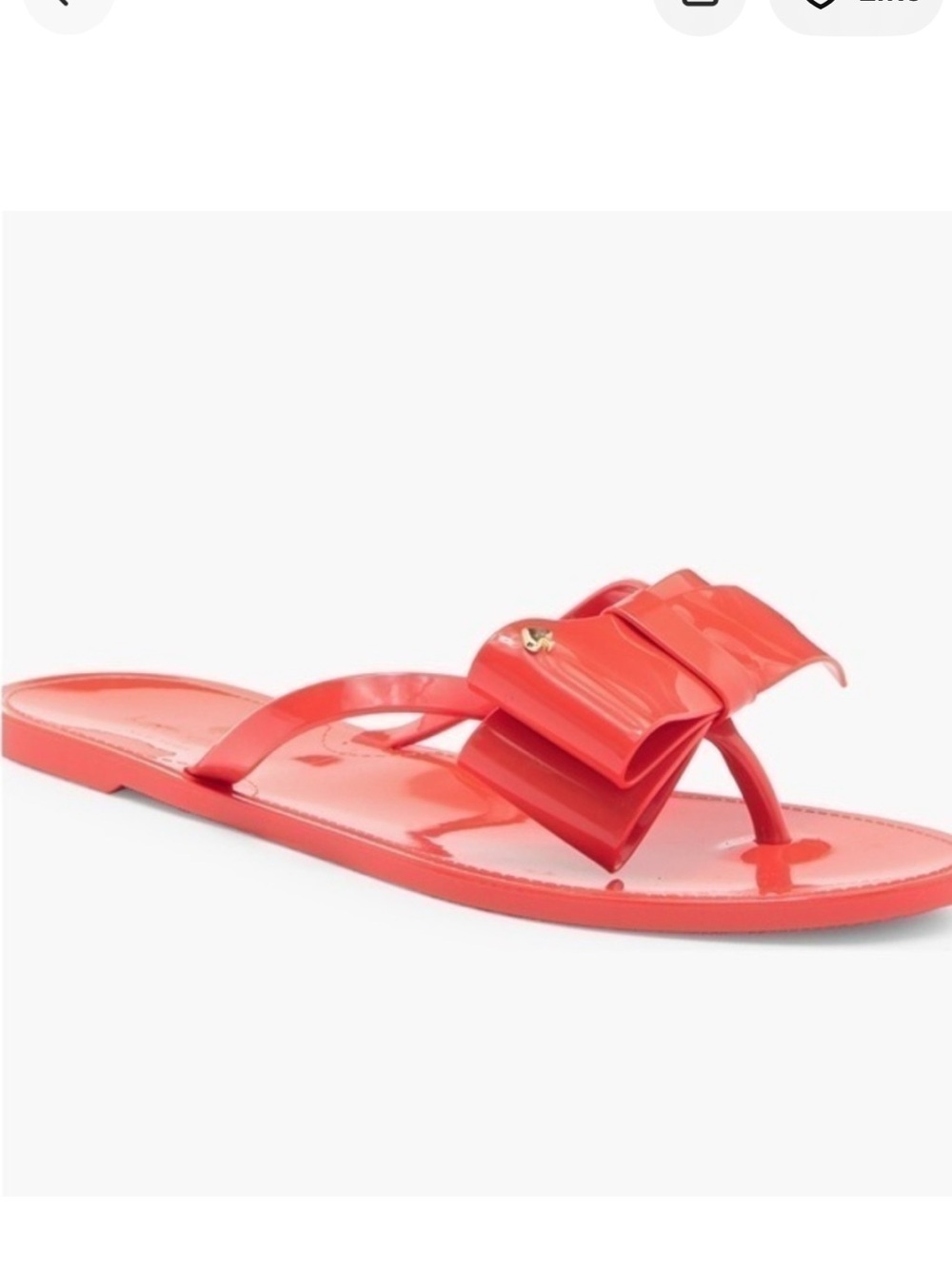 kate spade Jayla signature Bow Jelly Thong Sandals women’s size 10 in red